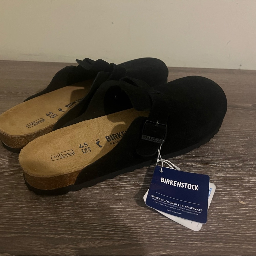 Birkenstock Black Suede Men's Sandals